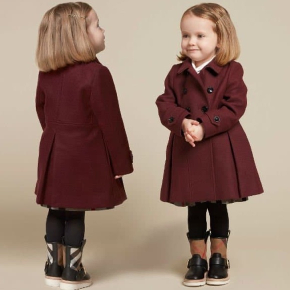 Burberry Baby Girl Double Breasted Wool Coat / 9 month